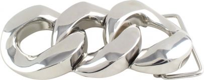 Gürtelschnalle Three Ring 4,0 cm Silber glänzend
