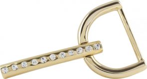 Gürtelschnalle String Bling 4,0 cm Gold Glänzend