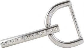 Gürtelschnalle String Bling 4,0 cm Silber / Kristall