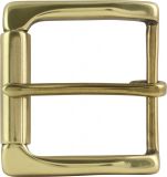 Gürtelschnalle aus massivem Messing mit Rolle 4,0 cm Messing