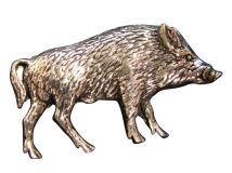 Ansteckpin Wildschwein Altsilber