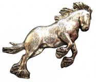 Ansteckpin Pferd Friese Altsilber