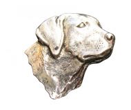 Ansteckpin Labrador Altsilber