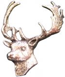 Ansteckpin Damhirsch Altsilber