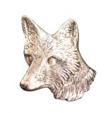 Ansteckpin Fuchs Kopf Altsilber
