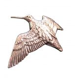 Ansteckpin Schnepfe Altsilber
