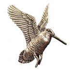 Ansteckpin Schnepfe Altsilber