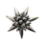 Ansteckpin Edelweiss Altsilber