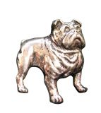 Ansteckpin Bulldogge Altsilber