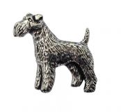 Ansteckpin Foxterrier Altsilber