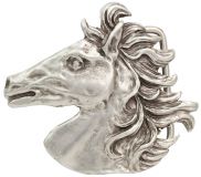 G�rtelschnalle Pferdekopf 4,0 cm Altsilber
