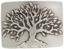 Gürtelschnalle Tree of Life 4,0 cm Altsilber
