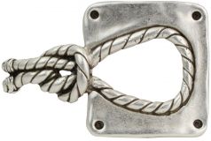Gürtelschnalle Schlaufenknoten 4,0 cm Altsilber