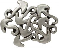 Gürtelschnalle Anclas 4,0 cm Altsilber