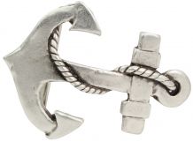 Gürtelschnalle Anker 4,0 cm Altsilber