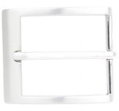 Gürtelschnalle schmal 2,5 cm Silber