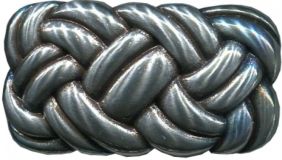 Gürtelschnalle Knoten 2,5cm Silber