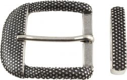 G�rtelschnalle mit Schlaufe 4,0 cm Altsilber
